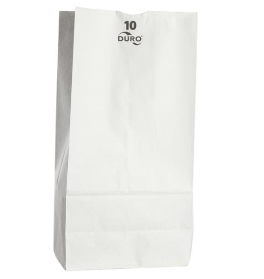 500 White Paper Bags, 10 lb