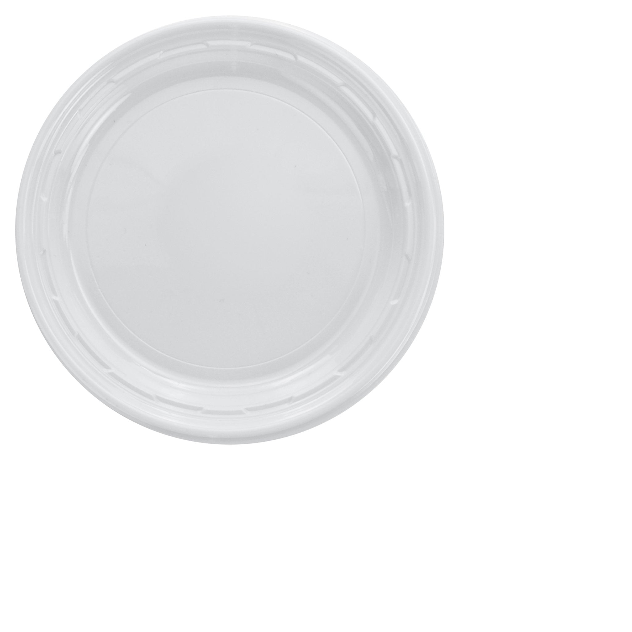 6 White Plastic Plate