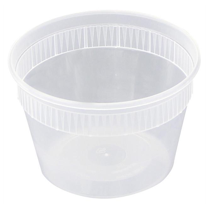 YS 16 oz. Translucent Plastic Deli Container with Lid - 240 Count