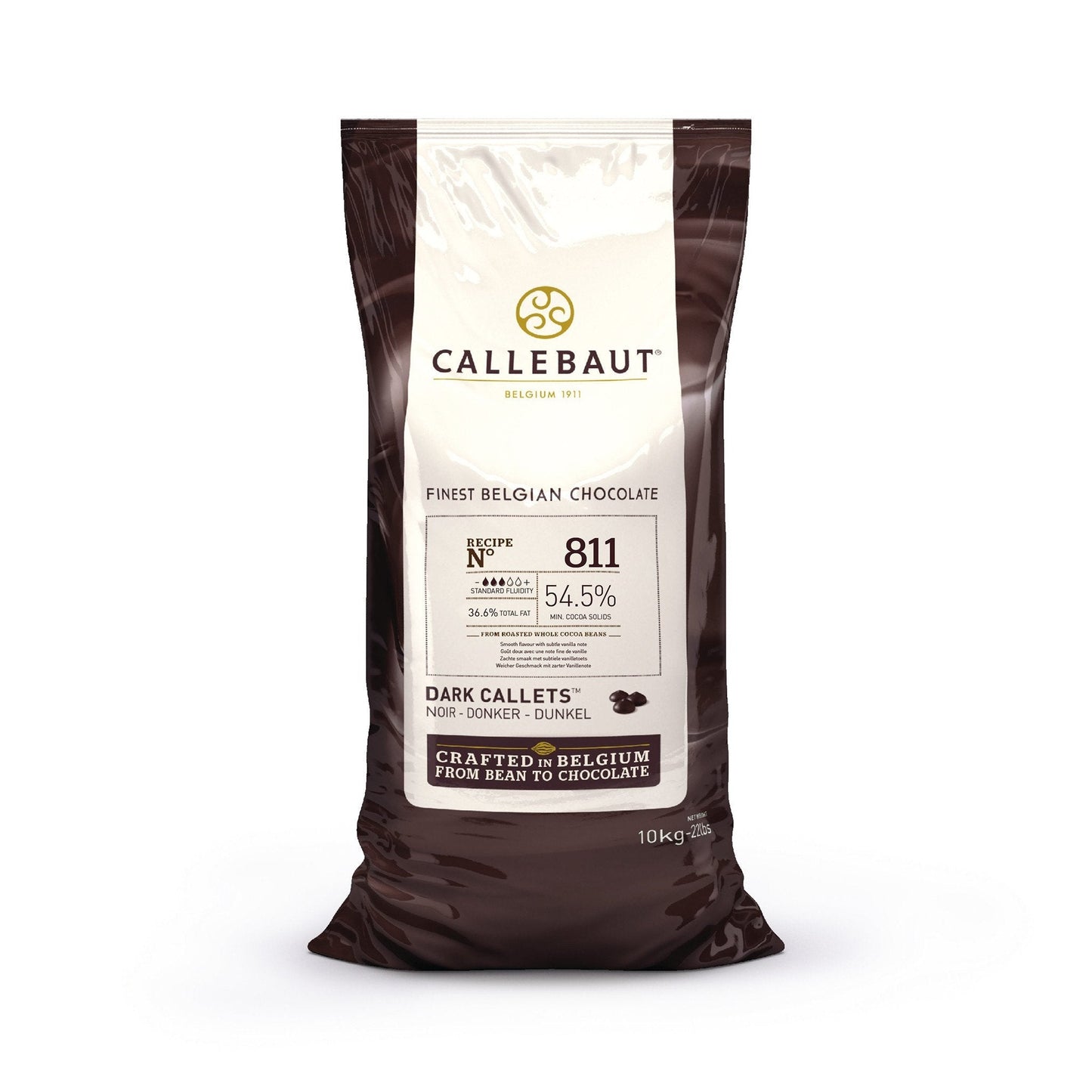 Dark Chocolate Couverture Callets (Bag) - 54.4% Cacao - 22lbs