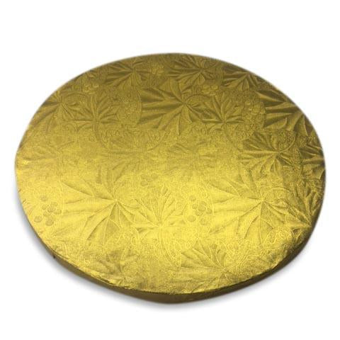 Round Gold Cake Drums 1/4" Thick - 7" x 7"